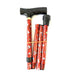 Folding Walking Stick with T Handle Walking Sticks Not specified Crimson Floral  