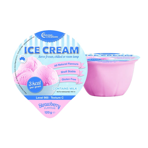SCREAMIES No Melt Ice Cream 120g - 12 Pack Food Supplements Flavour Creations Strawberry  