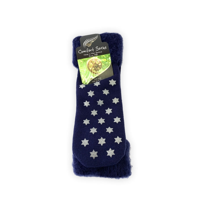 Comfort Socks with Non Slip Tread - Navy