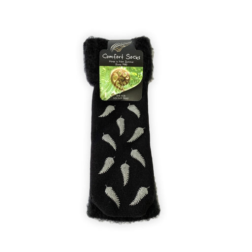 Comfort Socks with Non Slip Tread - Black