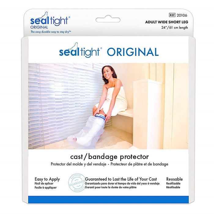 Seal Tight Original Cast and Bandage Protector Cast and Dressing Protectors SEAL-TIGHT Adult Wide Short Leg  
