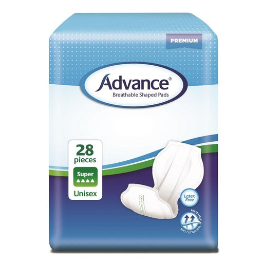 Advance Breathable Shaped Pads Continence Products Advance Super  