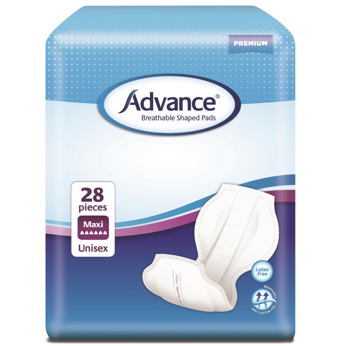 Advance Breathable Shaped Pads Continence Products Advance Maxi  