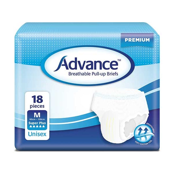 Advance Breathable Pull-up Briefs Continence Products Advance M Super Plus 