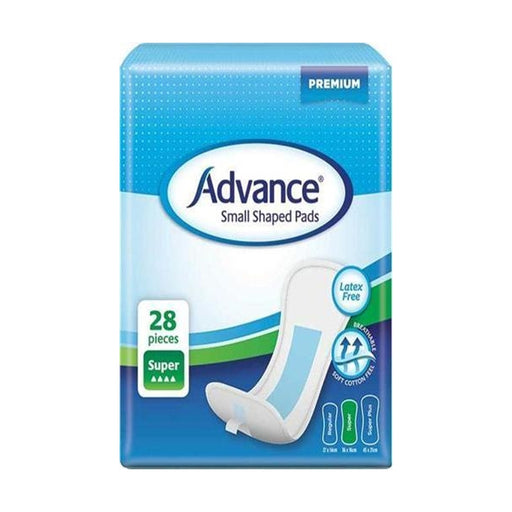 Advance Small Shaped Pads Continence Products Advance Super  