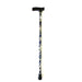 Aluminium Walking Stick with T Handle Walking Sticks zest Flowered Blue  
