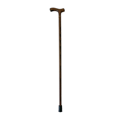 Mens Dark Fritz Wooden Walking Stick with T Handle Walking Sticks Not specified   