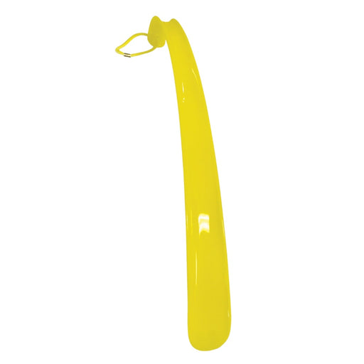 Plastic Shoehorn Dressing Aid - Yellow