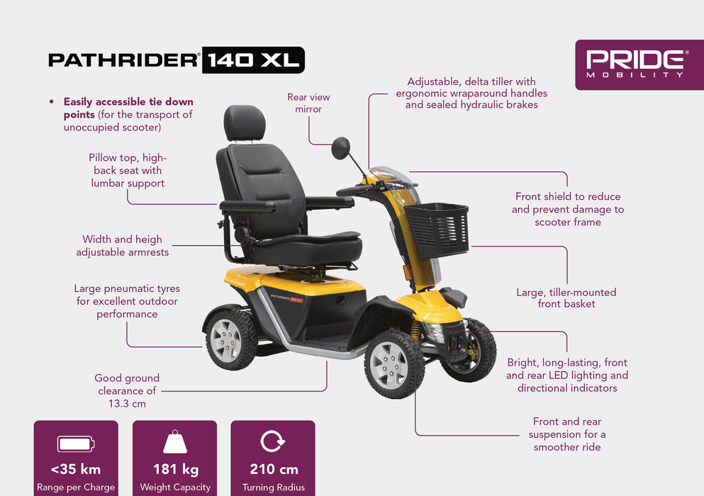 Pride Mobility Pathrider 140XL Mobility Scooter Mobility Scooters Pride Mobility