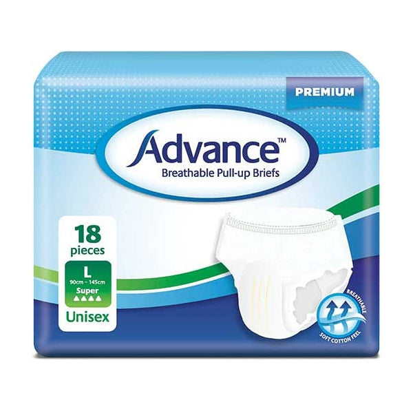 Advance Breathable Pull-up Briefs Continence Products Advance L Super