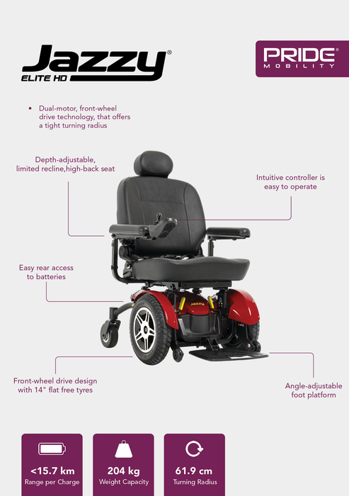 Pride Mobility Jazzy Select Elite Heavy Duty Powerchair Powerchairs Pride Mobility