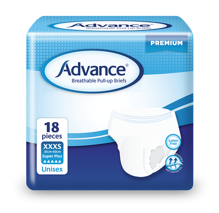 Advance Breathable Pull-up Briefs Continence Products Advance XXXS Super Plus