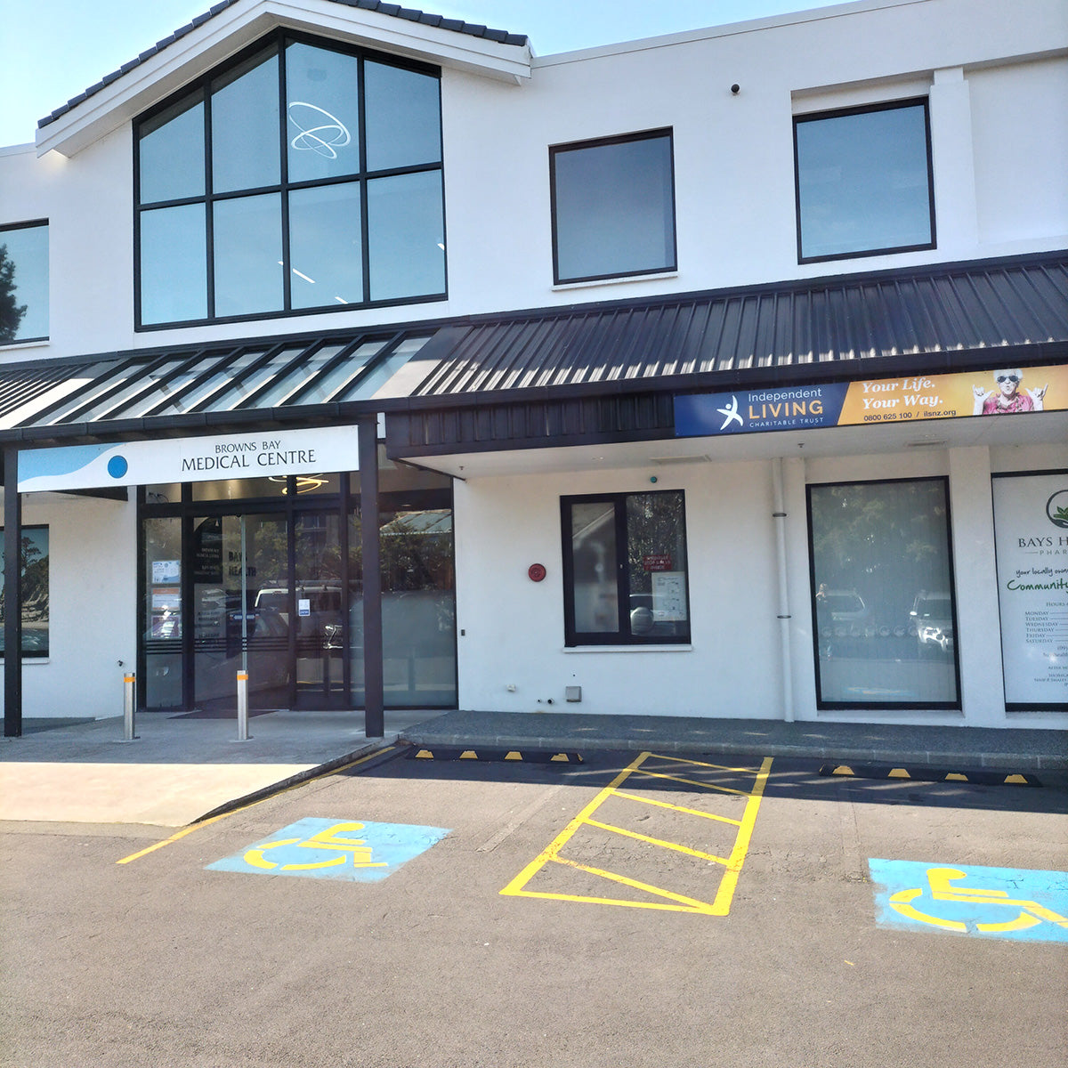 Independent Living Browns Bay Side carpark entrance - wheelchair accessible