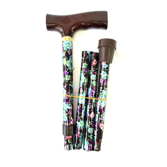 Folding Walking Stick with T Handle