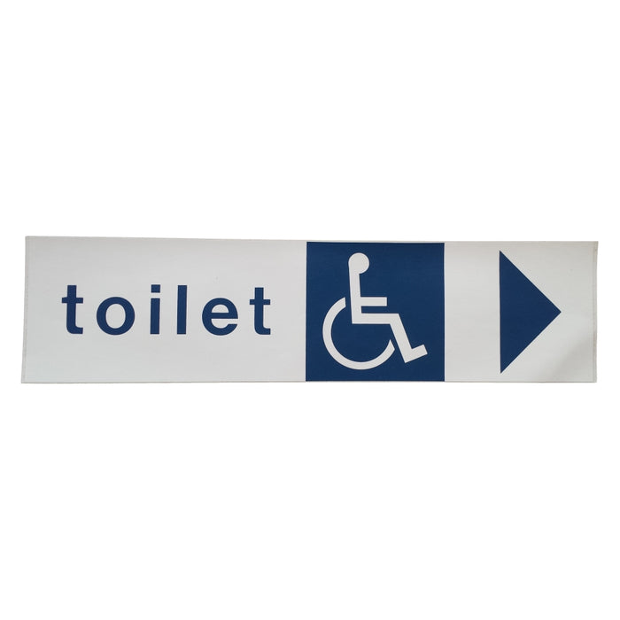Toilet Disability Sign with Arrow
