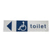 Toilet Disability Sign with Arrow / Left