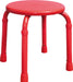 Round Shower Stool Height Adjustable - Red Bathroom Seating zest   
