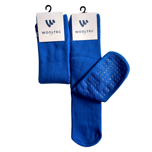 Non Slip Grip Socks Wooltec - Blue