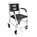 Napier Wheeled Commode Chair - black and white