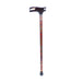 Aluminium Walking Stick with T Handle Red Paisley