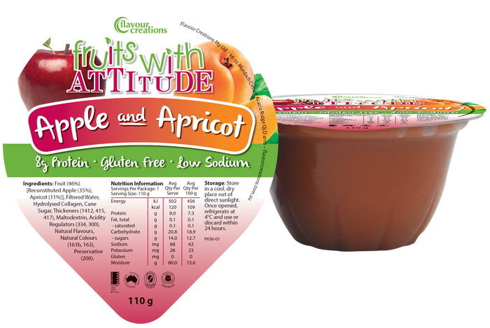 Fruits with Attitude Apple and Apricot  110 g - 12 Pack