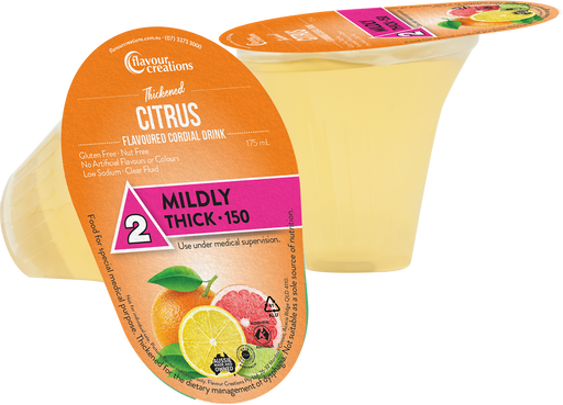 Flavour Creations Citrus Flavoured Cordial Drink 175mL Mildly Thick - 24 Pack Food Supplements Flavour Creations   