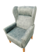 Mayfair Wingback Chair - Ash Timber Feet Lexie Fabric Seating Mayfair Aqua  