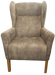 Mayfair Wingback Chair - Ash Timber Feet Lexie Fabric - Latte  