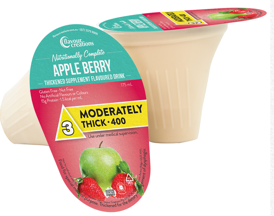 Flavour Creations Nutritionally Complete Apple Berry Flavoured Supplement 175mL - 12/24 Pack