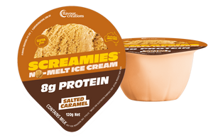 SCREAMIES No Melt Ice Cream Protein Salted Caramel 120g - 12 Pack
