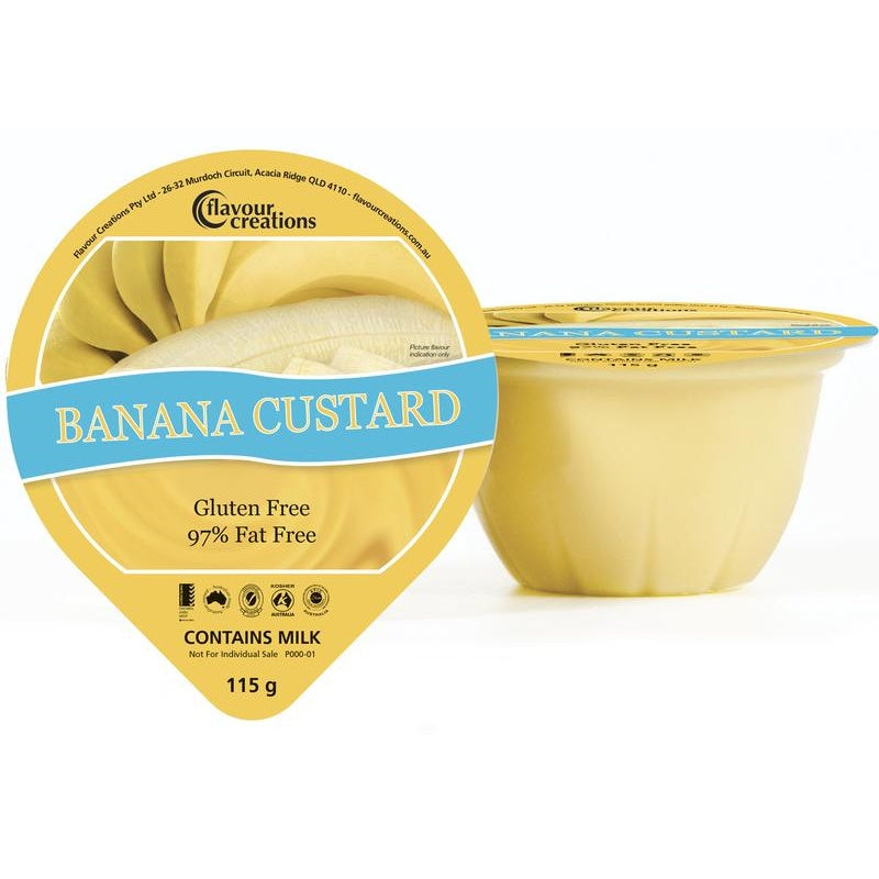 Flavour Creations Banana Flavoured Custard 115g - 36 Pack — Independent  Living